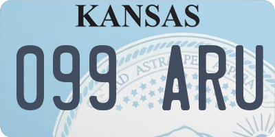 KS license plate 099ARU