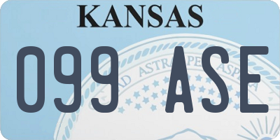 KS license plate 099ASE