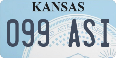 KS license plate 099ASI