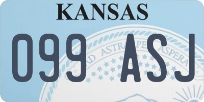 KS license plate 099ASJ