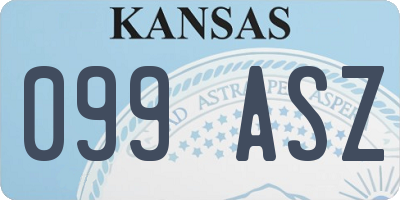 KS license plate 099ASZ