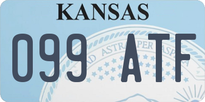 KS license plate 099ATF