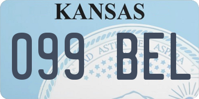 KS license plate 099BEL