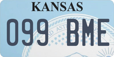 KS license plate 099BME