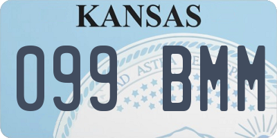 KS license plate 099BMM