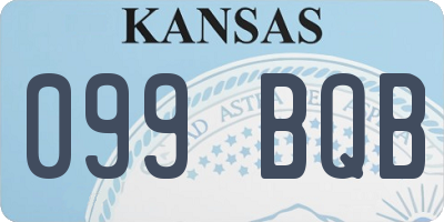 KS license plate 099BQB