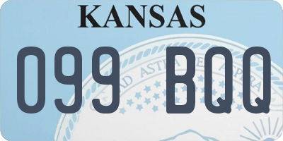 KS license plate 099BQQ