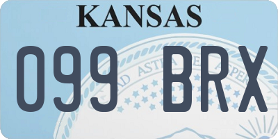 KS license plate 099BRX