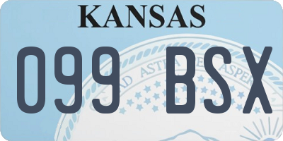 KS license plate 099BSX