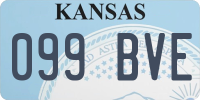 KS license plate 099BVE