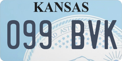 KS license plate 099BVK
