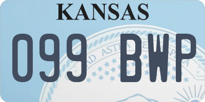 KS license plate 099BWP