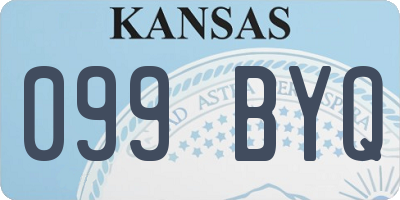 KS license plate 099BYQ