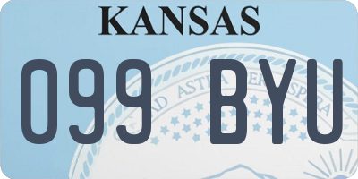KS license plate 099BYU