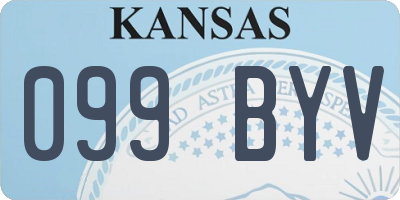 KS license plate 099BYV