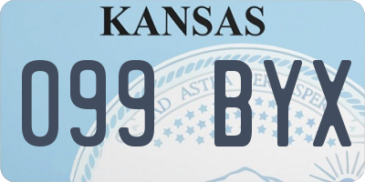 KS license plate 099BYX