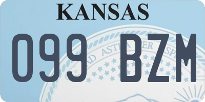 KS license plate 099BZM