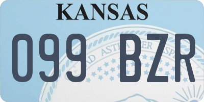 KS license plate 099BZR