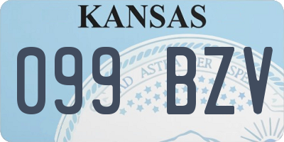KS license plate 099BZV