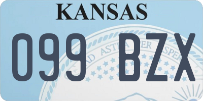 KS license plate 099BZX