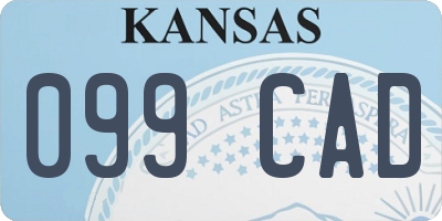 KS license plate 099CAD