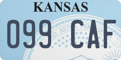 KS license plate 099CAF