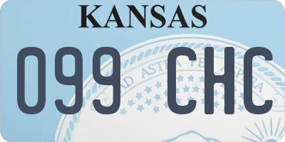 KS license plate 099CHC
