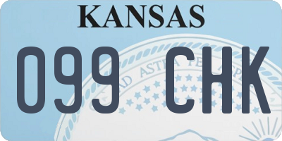 KS license plate 099CHK