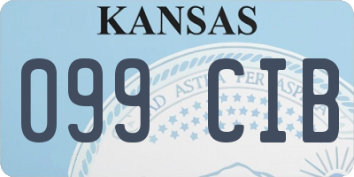 KS license plate 099CIB