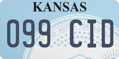 KS license plate 099CID
