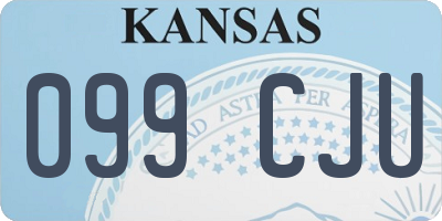 KS license plate 099CJU
