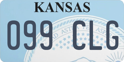 KS license plate 099CLG
