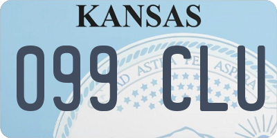 KS license plate 099CLU