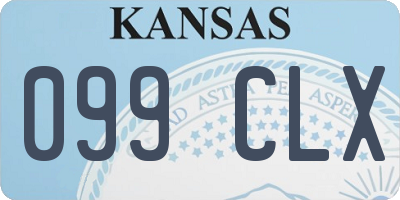 KS license plate 099CLX