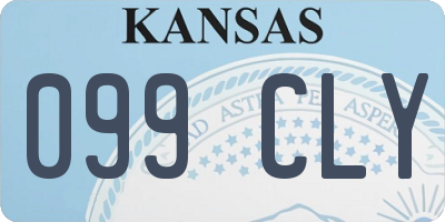 KS license plate 099CLY