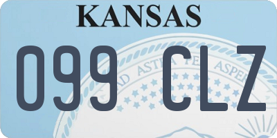 KS license plate 099CLZ