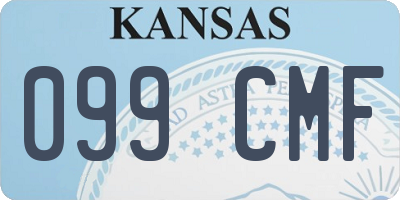 KS license plate 099CMF