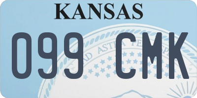 KS license plate 099CMK