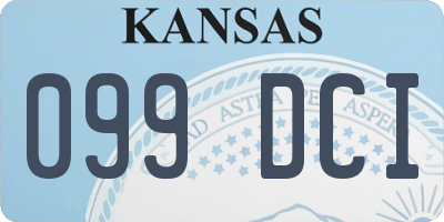 KS license plate 099DCI