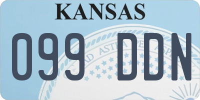 KS license plate 099DDN