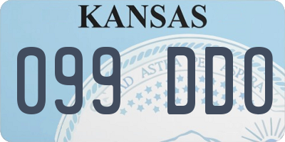 KS license plate 099DDO
