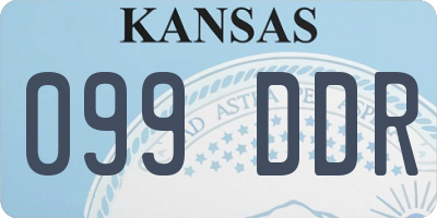 KS license plate 099DDR