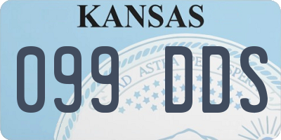 KS license plate 099DDS