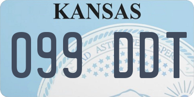 KS license plate 099DDT