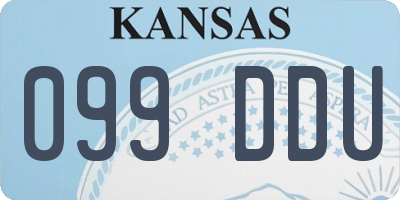 KS license plate 099DDU