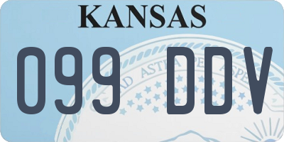 KS license plate 099DDV