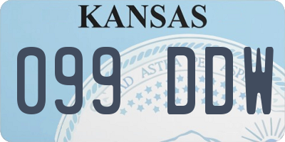 KS license plate 099DDW
