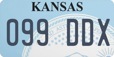 KS license plate 099DDX