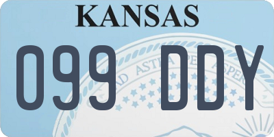 KS license plate 099DDY
