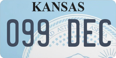 KS license plate 099DEC